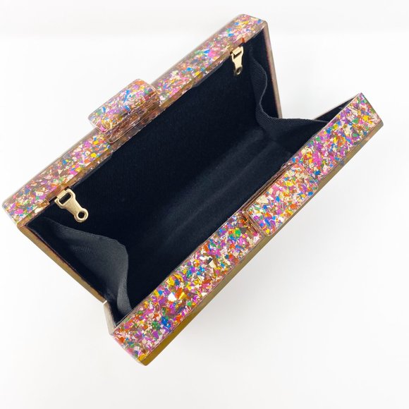 Acrylic Party Box in Multicolor Glitter - Picture 5 of 8